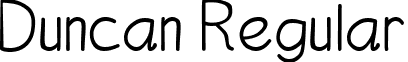 Duncan Regular font - DuncanRegular.ttf