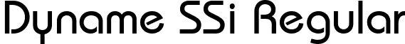Dyname SSi Regular font - DynameSSi.ttf