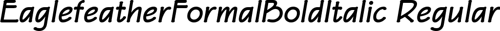 EaglefeatherFormalBoldItalic Regular font - EaglefeatherFormalBoldItalic.ttf