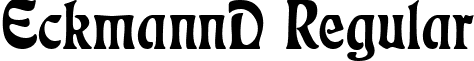 EckmannD Regular font - EckmannD.ttf