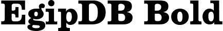 EgipDB Bold font - EgipDB Bold.ttf