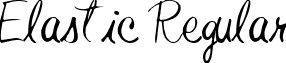 Elastic Regular font - ElasticRegular.ttf