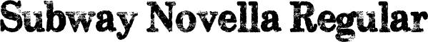 Subway Novella Regular font - SubwayNovellaDEMO.ttf