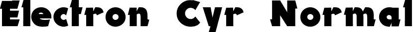 Electron Cyr Normal font - ElectronCyrNormal.ttf