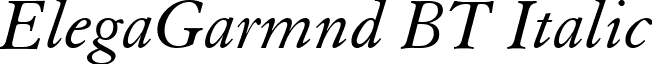 ElegaGarmnd BT Italic font - ElegaGarmndBTItalic.ttf