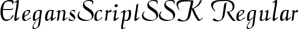 ElegansScriptSSK Regular font - ElegansScriptSSK.ttf