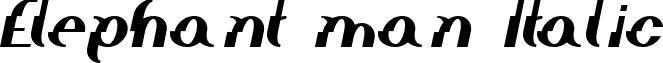 Elephant man Italic font - ElephantmanItalic.ttf