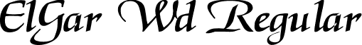 ElGar Wd Regular font - ElGar Wd.ttf