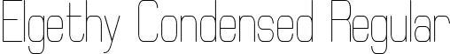 Elgethy Condensed Regular font - ElgethyCondensed.ttf