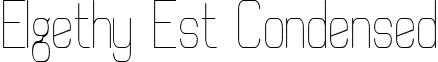 Elgethy Est Condensed font - ElgethyEstCondensed.ttf