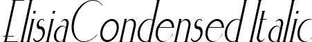 ElisiaCondensed Italic font - ElisiaCondensed Italic.ttf