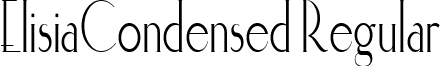 ElisiaCondensed Regular font - ElisiaCondensed.ttf