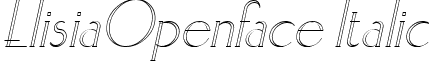 ElisiaOpenface Italic font - ElisiaOpenface Italic.ttf