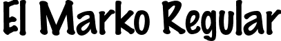 El Marko Regular font - ElMarko.ttf