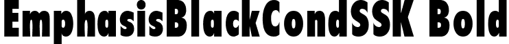 EmphasisBlackCondSSK Bold font - EmphasisBlackCondSSKBold.ttf