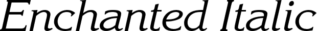 Enchanted Italic font - EnchantedItalic.ttf