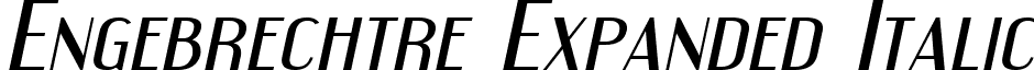 Engebrechtre Expanded Italic font - EngebrechtreExpandedItalic.ttf