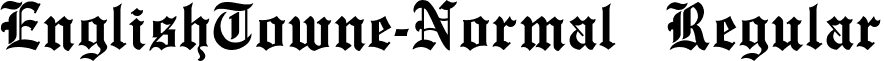 EnglishTowne-Normal Regular font - ENGLISHT.ttf