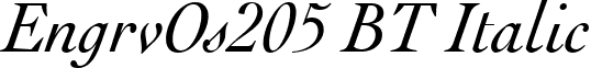 EngrvOs205 BT Italic font - tt1171m_.ttf