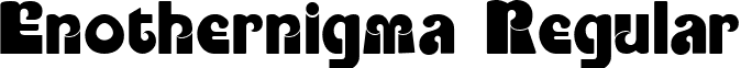 Enothernigma Regular font - Enothernigma.ttf