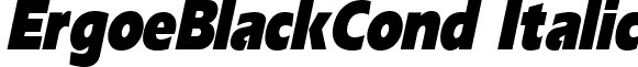 ErgoeBlackCond Italic font - ErgoeBlackCondItalic.ttf