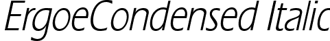 ErgoeCondensed Italic font - ErgoeCondensedItalic.ttf