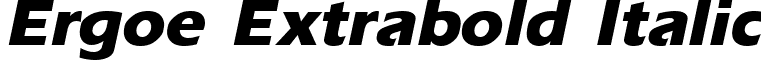 Ergoe Extrabold Italic font - ErgoeExtraboldItalic.ttf