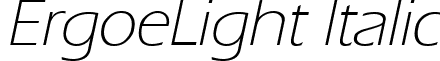 ErgoeLight Italic font - ErgoeLightItalic.ttf