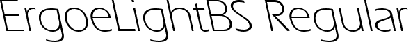 ErgoeLightBS Regular font - ErgoeLightBSRegular.ttf