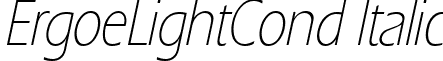 ErgoeLightCond Italic font - ErgoeLightCondItalic.ttf