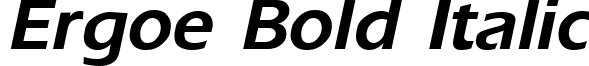 Ergoe Bold Italic font - ErgoeBoldItalic.ttf