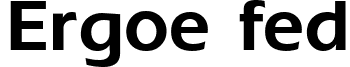 Ergoe fed font - ERGOB.ttf