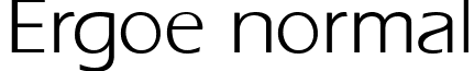 Ergoe normal font - ERGO.ttf