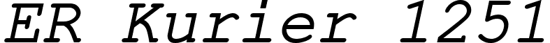 ER Kurier 1251 font - CO1251I.ttf