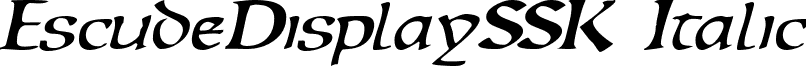 EscudeDisplaySSK Italic font - EscudeDisplaySSKItalic.ttf