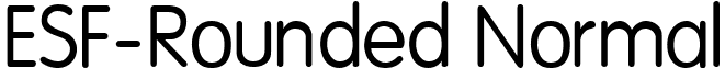 ESF-Rounded Normal font - ESFRoundedNormal.ttf