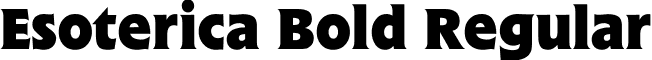 Esoterica Bold Regular font - EsotericaBold.ttf