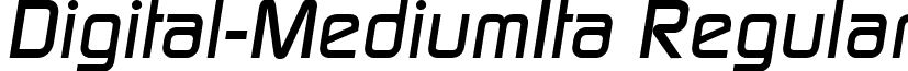 Digital-MediumIta Regular font - Digital-MediumIta.ttf