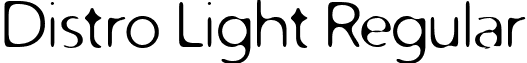 Distro Light Regular font - DISTROL.ttf