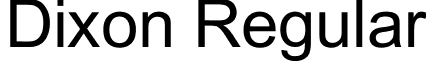 Dixon Regular font - dixn.ttf