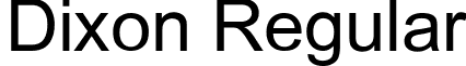 Dixon Regular font - DIXON.ttf