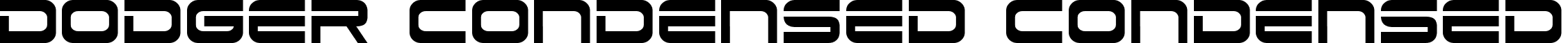 Dodger Condensed Condensed font - Dodgv2c.ttf