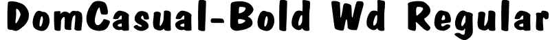 DomCasual-Bold Wd Regular font - DOMCASBW.ttf