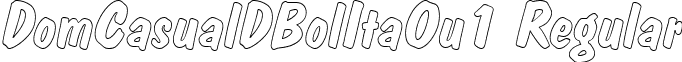 DomCasualDBolItaOu1 Regular font - DomCasualDBolItaOu1.ttf