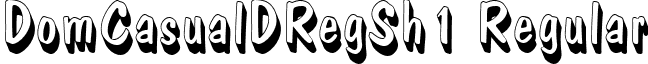 DomCasualDRegSh1 Regular font - DomCasualDRegSh1.ttf