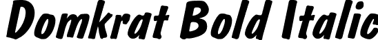 Domkrat Bold Italic font - DOMBI.ttf