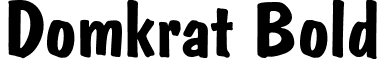 Domkrat Bold font - DomkratBold.ttf