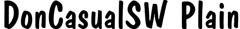 DonCasualSW Plain font - DonCasualSWPlain.ttf