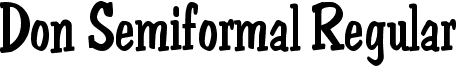 Don Semiformal Regular font - DONSEMIF.ttf