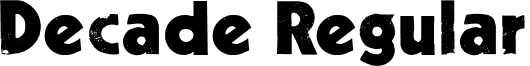 Decade Regular font - Decade__.ttf